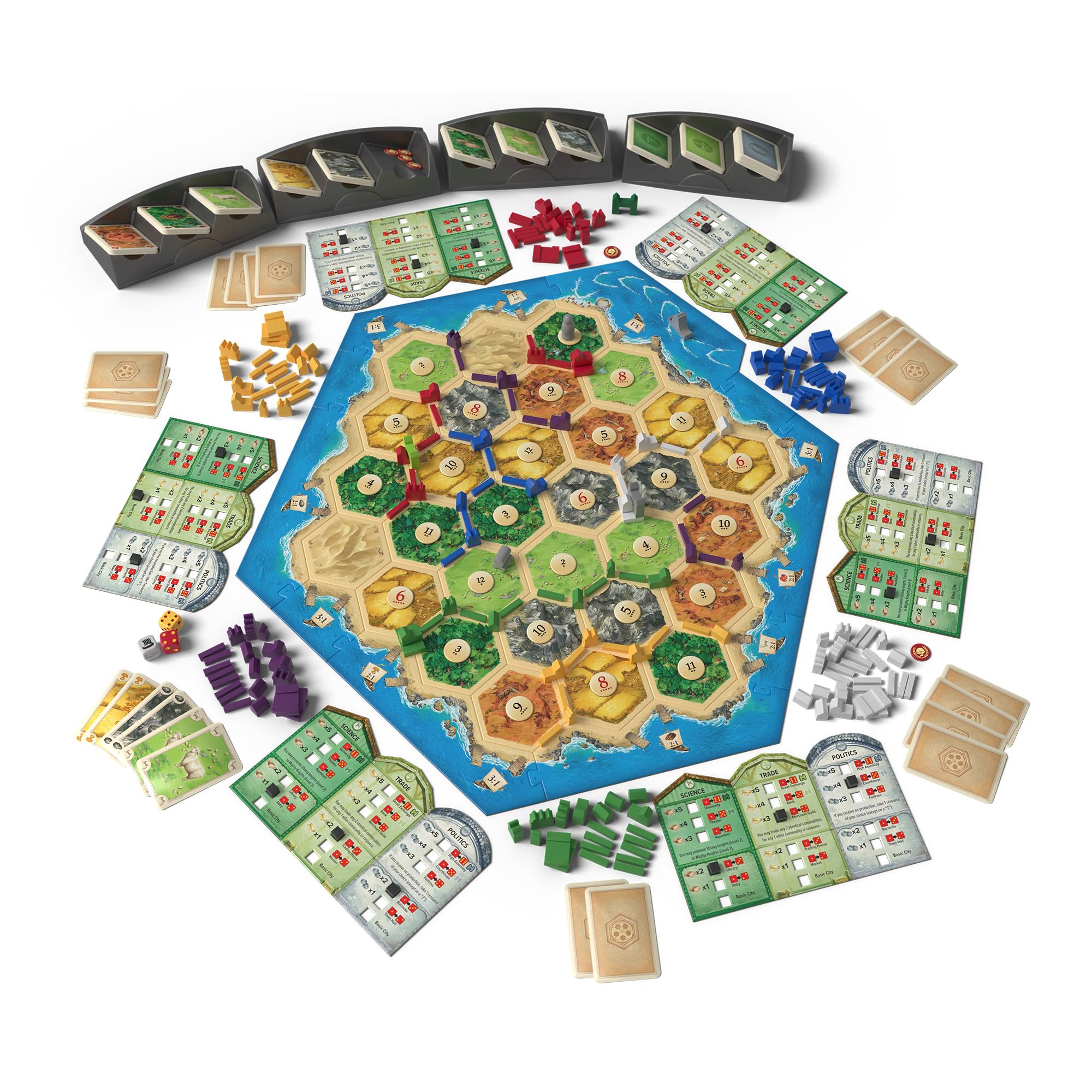 ボードゲーム 5点セット Amazon | CATAN Cities & Knights 5~6人用 ボードゲーム拡張 (第6版